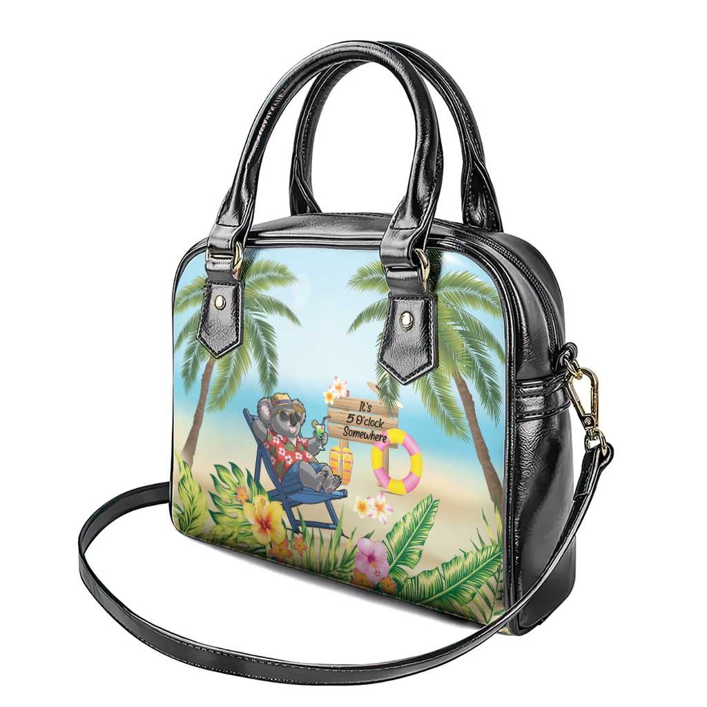 Chilling Koala Australia Shoulder Handbag It's 5 O’Clock Somewhere Tropical Vibes - Aussie Hoodie