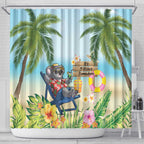 Chilling Koala Australia Shower Curtain It's 5 O’Clock Somewhere Tropical Vibes - Aussie Hoodie