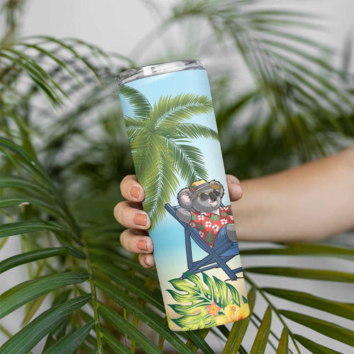 Chilling Koala Australia Skinny Tumbler It's 5 O’Clock Somewhere Tropical Vibes - Aussie Hoodie