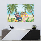 Chilling Koala Australia Tapestry It's 5 O’Clock Somewhere Tropical Vibes - Aussie Hoodie