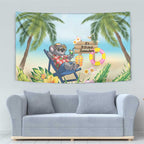Chilling Koala Australia Tapestry It's 5 O’Clock Somewhere Tropical Vibes - Aussie Hoodie