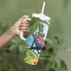 Chilling Koala Australia Tumbler With Handle It's 5 O’Clock Somewhere Tropical Vibes - Aussie Hoodie