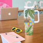 Chilling Koala Australia Tumbler With Handle It's 5 O’Clock Somewhere Tropical Vibes - Aussie Hoodie