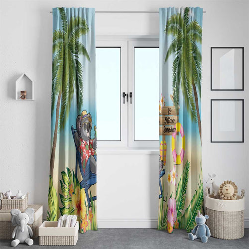 Chilling Koala Australia Window Curtain It's 5 O’Clock Somewhere Tropical Vibes - Aussie Hoodie