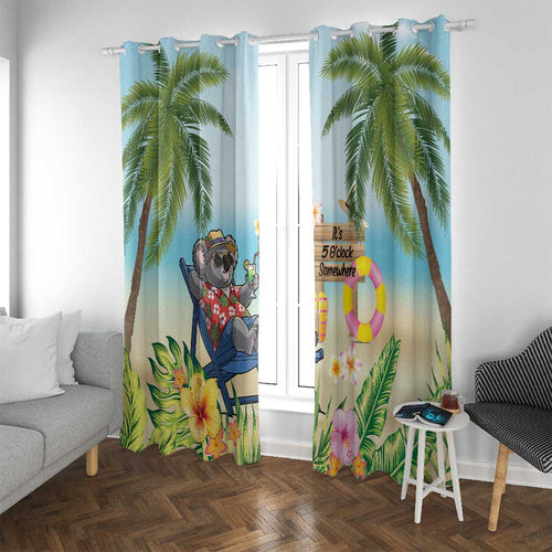 Chilling Koala Australia Window Curtain It's 5 O’Clock Somewhere Tropical Vibes - Aussie Hoodie