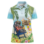 Chilling Koala Australia Women Polo Shirt It's 5 O’Clock Somewhere Tropical Vibes - Aussie Hoodie