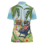 Chilling Koala Australia Women Polo Shirt It's 5 O’Clock Somewhere Tropical Vibes - Aussie Hoodie