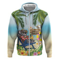 Chilling Koala Australia Zip Hoodie It's 5 O’Clock Somewhere Tropical Vibes - Aussie Hoodie