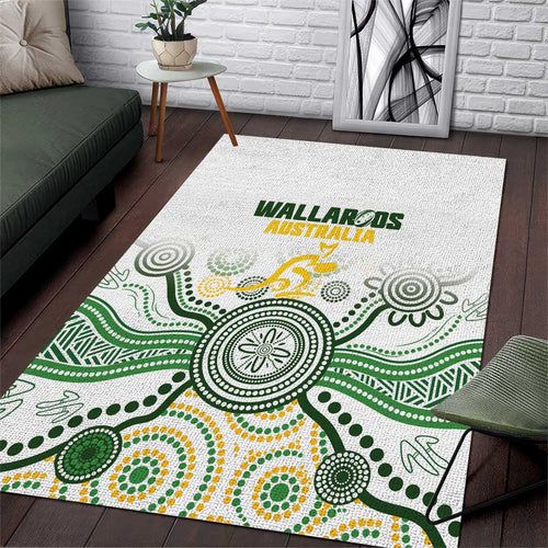 Australia Rugby Area Rug 2025 Wallaroos Indigenous Art - Aussie Hoodie