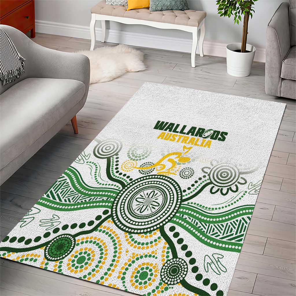 Australia Rugby Area Rug 2025 Wallaroos Indigenous Art - Aussie Hoodie