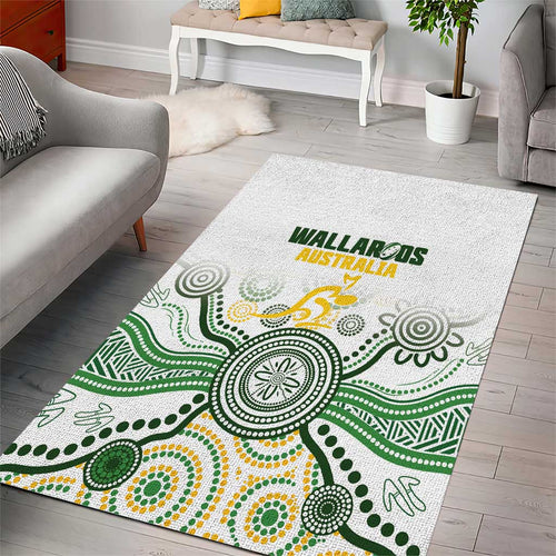 Australia Rugby Area Rug 2025 Wallaroos Indigenous Art - Aussie Hoodie