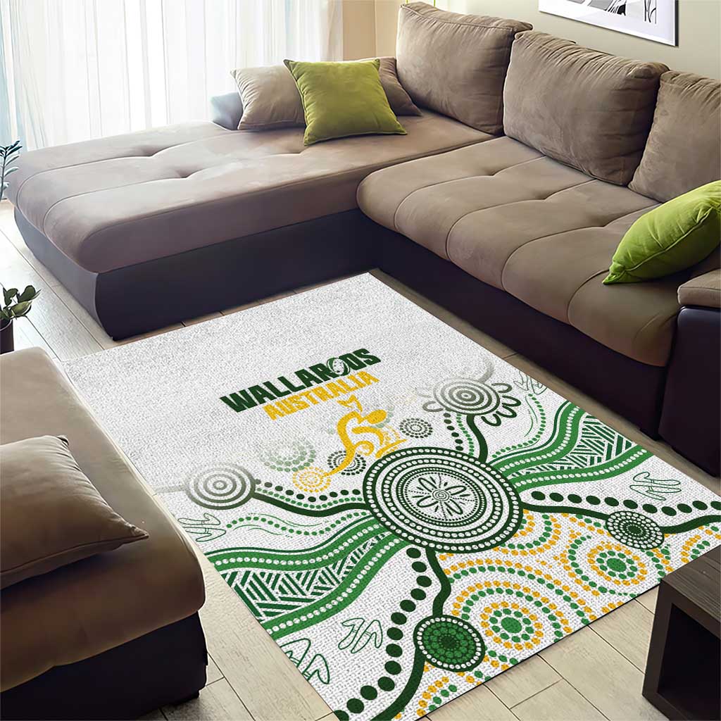 Australia Rugby Area Rug 2025 Wallaroos Indigenous Art - Aussie Hoodie