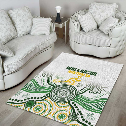 Australia Rugby Area Rug 2025 Wallaroos Indigenous Art - Aussie Hoodie
