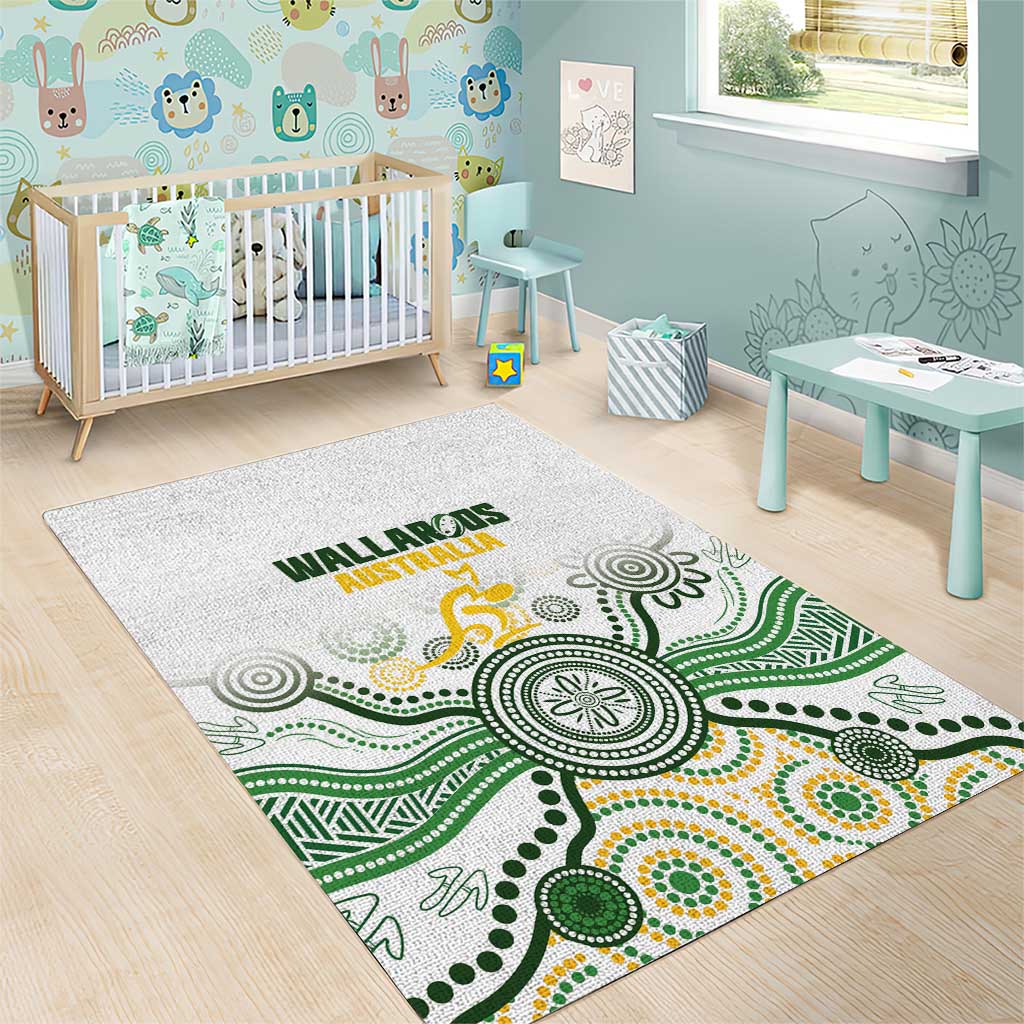 Australia Rugby Area Rug 2025 Wallaroos Indigenous Art - Aussie Hoodie