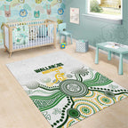 Australia Rugby Area Rug 2025 Wallaroos Indigenous Art - Aussie Hoodie