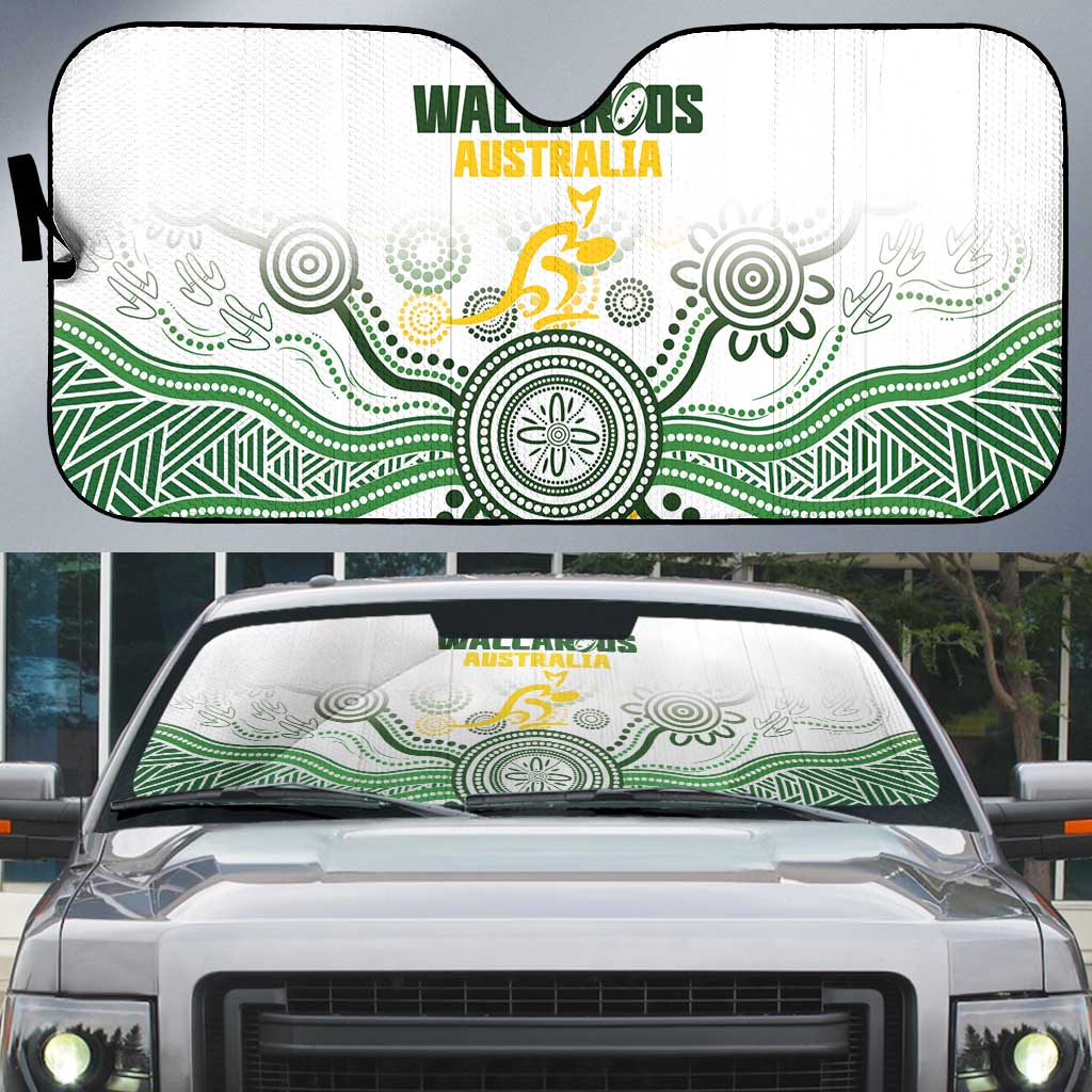 Australia Rugby Auto Sun Shade 2025 Wallaroos Indigenous Art - Aussie Hoodie
