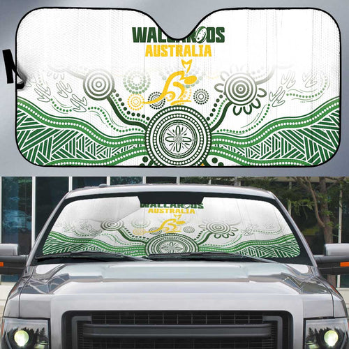 Australia Rugby Auto Sun Shade 2025 Wallaroos Indigenous Art - Aussie Hoodie