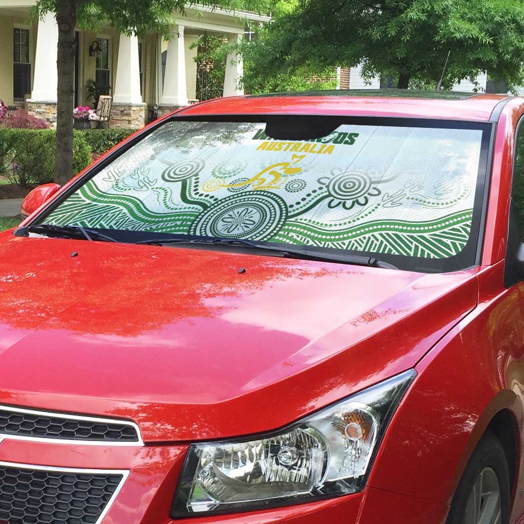 Australia Rugby Auto Sun Shade 2025 Wallaroos Indigenous Art - Aussie Hoodie