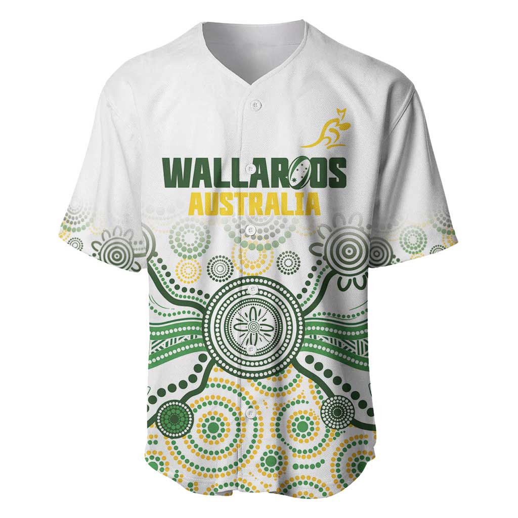 Australia Rugby Custom Baseball Jersey 2025 Wallaroos Indigenous Art - Aussie Hoodie