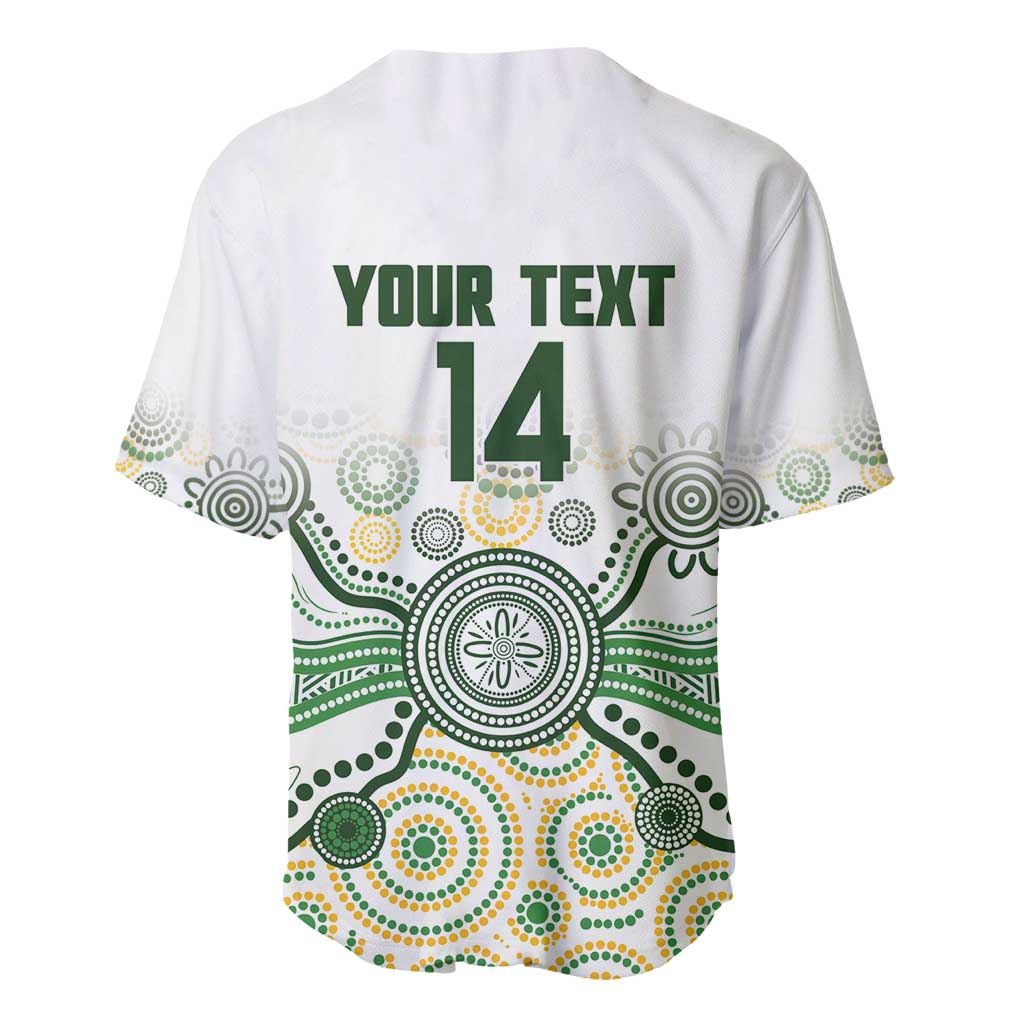 Australia Rugby Custom Baseball Jersey 2025 Wallaroos Indigenous Art - Aussie Hoodie