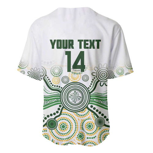 Australia Rugby Custom Baseball Jersey 2025 Wallaroos Indigenous Art - Aussie Hoodie