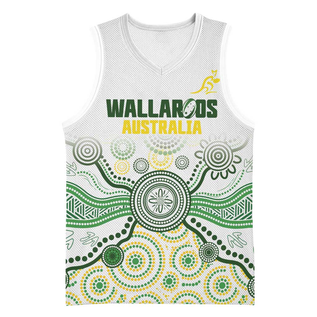 Australia Rugby Custom Basketball Jersey 2025 Wallaroos Indigenous Art - Aussie Hoodie