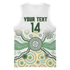 Australia Rugby Custom Basketball Jersey 2025 Wallaroos Indigenous Art - Aussie Hoodie