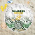 Australia Rugby Beach Blanket 2025 Wallaroos Indigenous Art - Aussie Hoodie