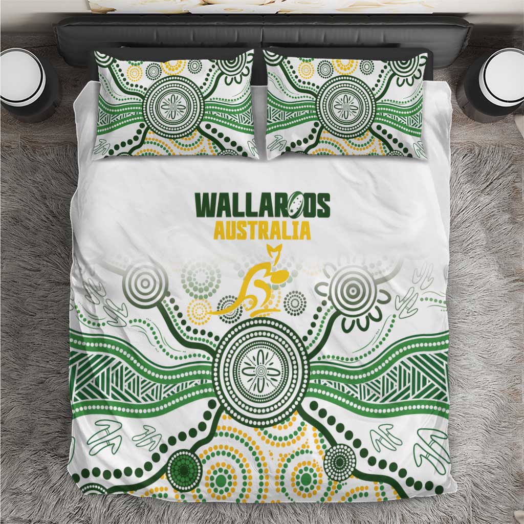 Australia Rugby Bedding Set 2025 Wallaroos Indigenous Art - Aussie Hoodie