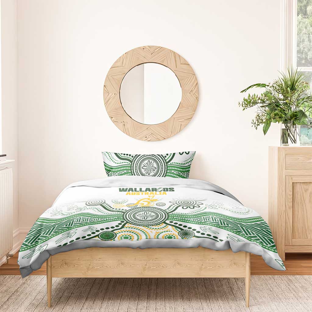 Australia Rugby Bedding Set 2025 Wallaroos Indigenous Art - Aussie Hoodie