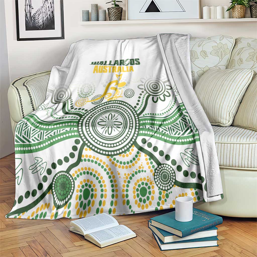 Australia Rugby Blanket 2025 Wallaroos Indigenous Art - Aussie Hoodie