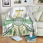 Australia Rugby Blanket 2025 Wallaroos Indigenous Art - Aussie Hoodie