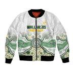 Australia Rugby Custom Bomber Jacket 2025 Wallaroos Indigenous Art - Aussie Hoodie