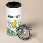 Australia Rugby Custom 4 in 1 Can Cooler Tumbler 2025 Wallaroos Indigenous Art - Aussie Hoodie