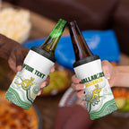 Australia Rugby Custom 4 in 1 Can Cooler Tumbler 2025 Wallaroos Indigenous Art - Aussie Hoodie