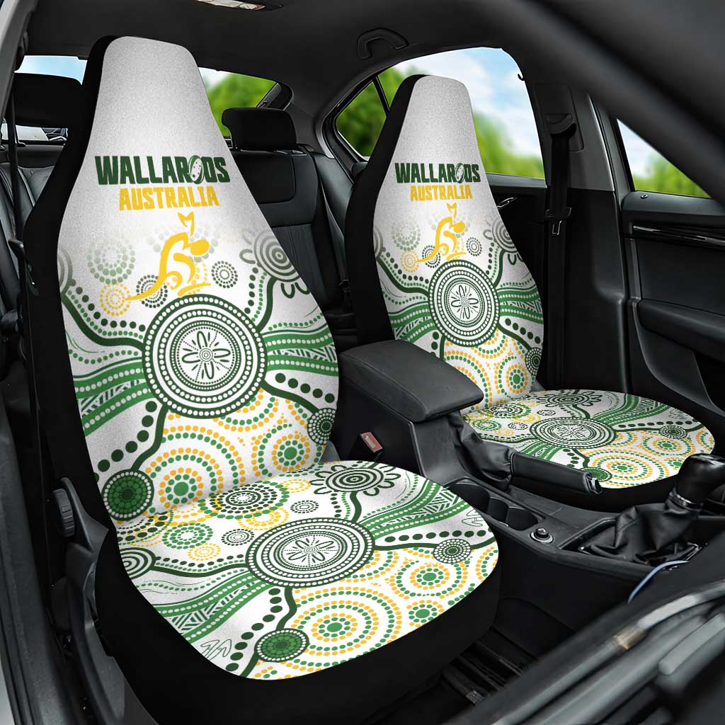 Australia Rugby Car Seat Cover 2025 Wallaroos Indigenous Art - Aussie Hoodie