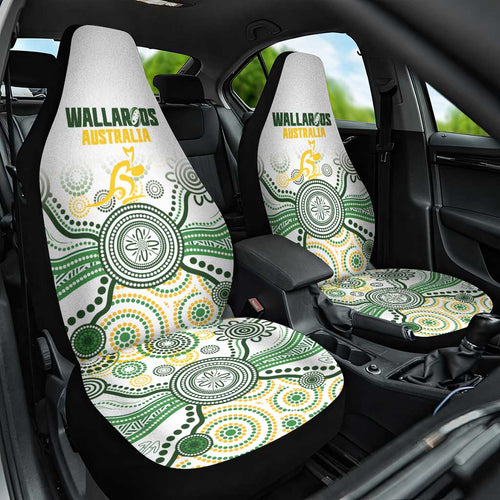 Australia Rugby Car Seat Cover 2025 Wallaroos Indigenous Art - Aussie Hoodie