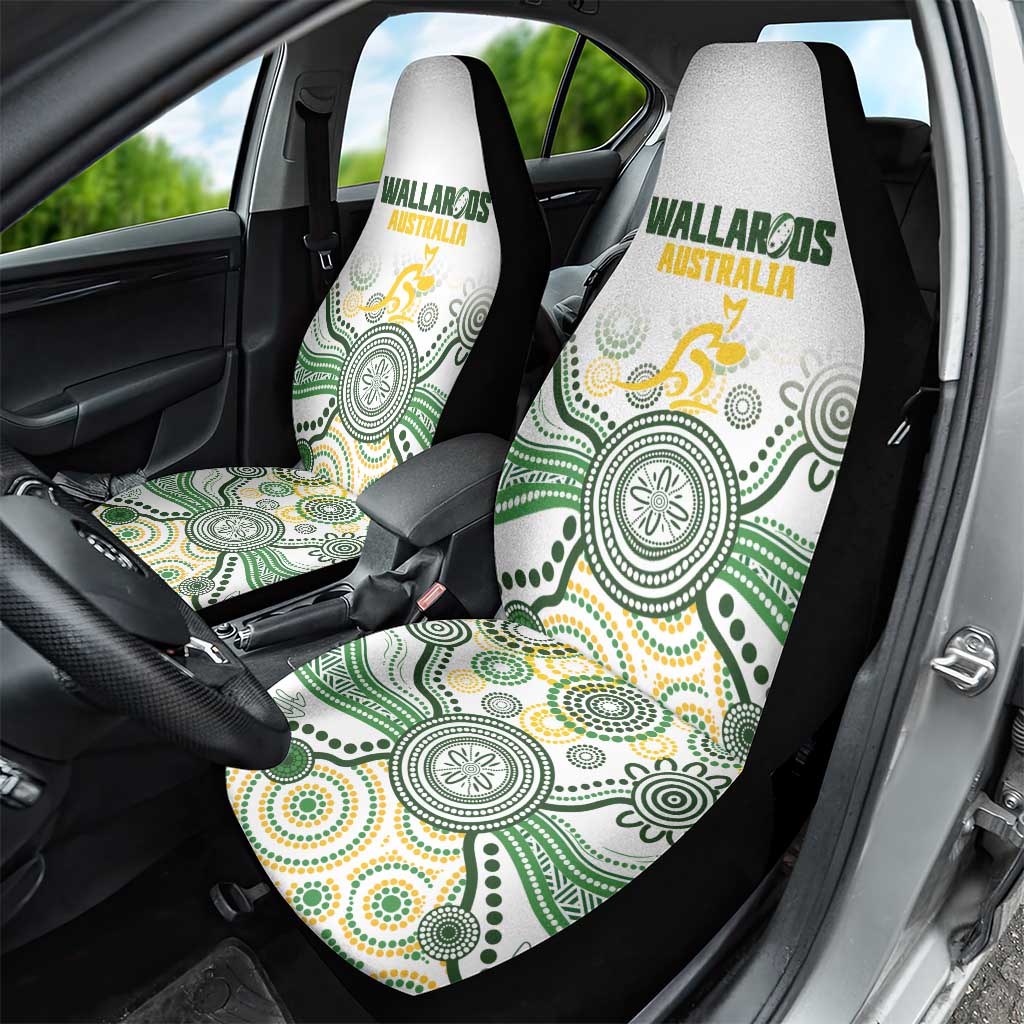 Australia Rugby Car Seat Cover 2025 Wallaroos Indigenous Art - Aussie Hoodie