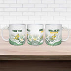 Australia Rugby Custom Ceramic Mug 2025 Wallaroos Indigenous Art - Aussie Hoodie