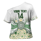 Australia Rugby Custom Cross Shoulder Shirt 2025 Wallaroos Indigenous Art - Aussie Hoodie