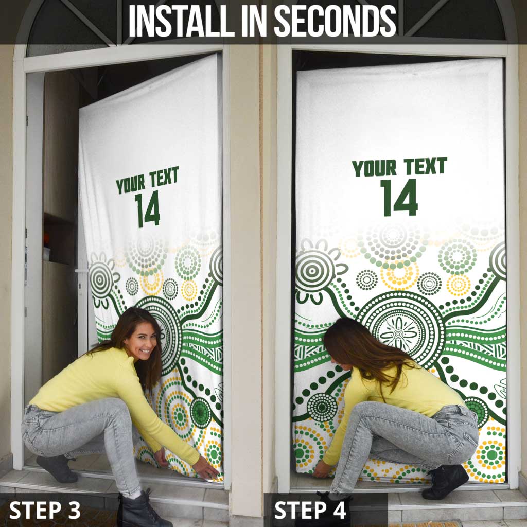 Australia Rugby Door Cover 2025 Wallaroos Indigenous Art - Aussie Hoodie