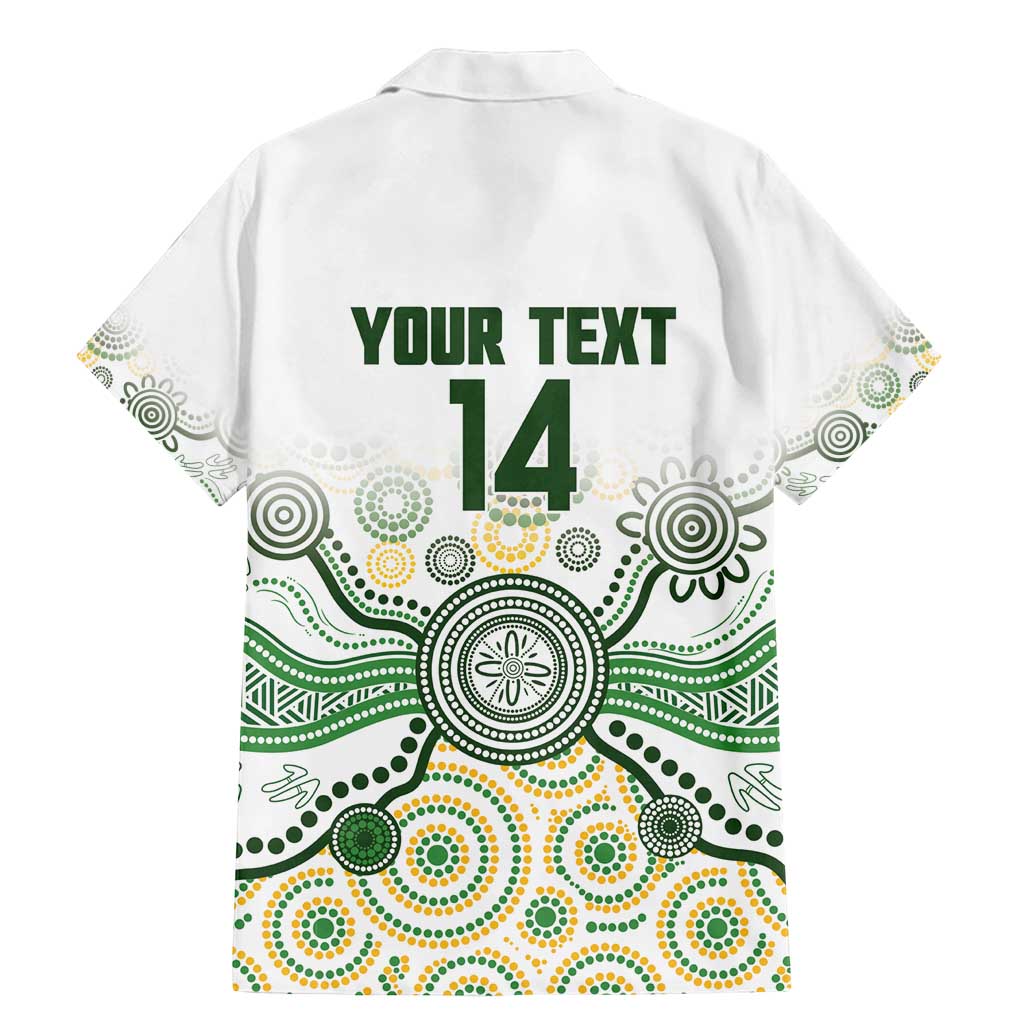 Australia Rugby Custom Family Matching Mermaid Dress and Hawaiian Shirt 2025 Wallaroos Indigenous Art - Aussie Hoodie