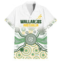 Australia Rugby Custom Family Matching Off The Shoulder Long Sleeve Dress and Hawaiian Shirt 2025 Wallaroos Indigenous Art - Aussie Hoodie