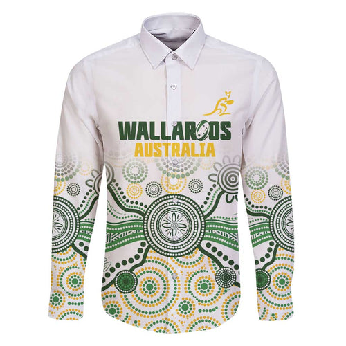 Australia Rugby Custom Family Matching Short Sleeve Bodycon Dress and Hawaiian Shirt 2025 Wallaroos Indigenous Art - Aussie Hoodie