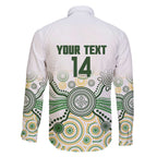 Australia Rugby Custom Family Matching Summer Maxi Dress and Hawaiian Shirt 2025 Wallaroos Indigenous Art - Aussie Hoodie