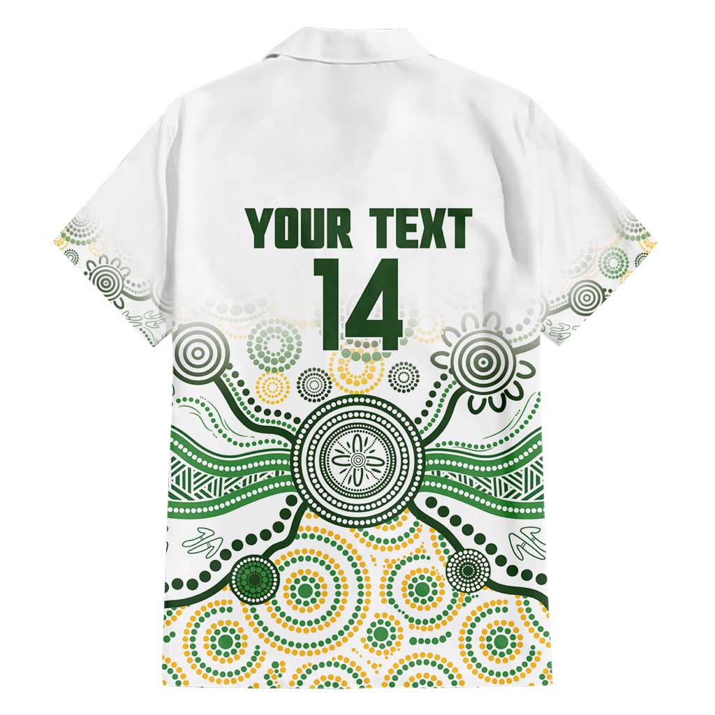 Australia Rugby Custom Hawaiian Shirt 2025 Wallaroos Indigenous Art - Aussie Hoodie