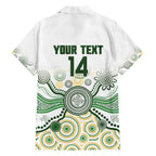 Australia Rugby Custom Hawaiian Shirt 2025 Wallaroos Indigenous Art - Aussie Hoodie