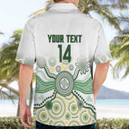 Australia Rugby Custom Hawaiian Shirt 2025 Wallaroos Indigenous Art - Aussie Hoodie