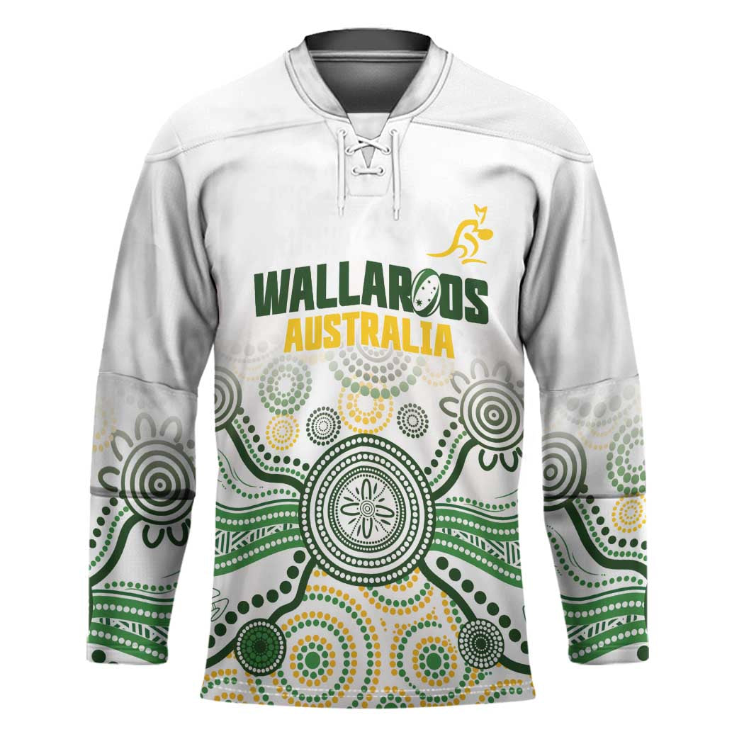 Australia Rugby Custom Hockey Jersey 2025 Wallaroos Indigenous Art - Aussie Hoodie