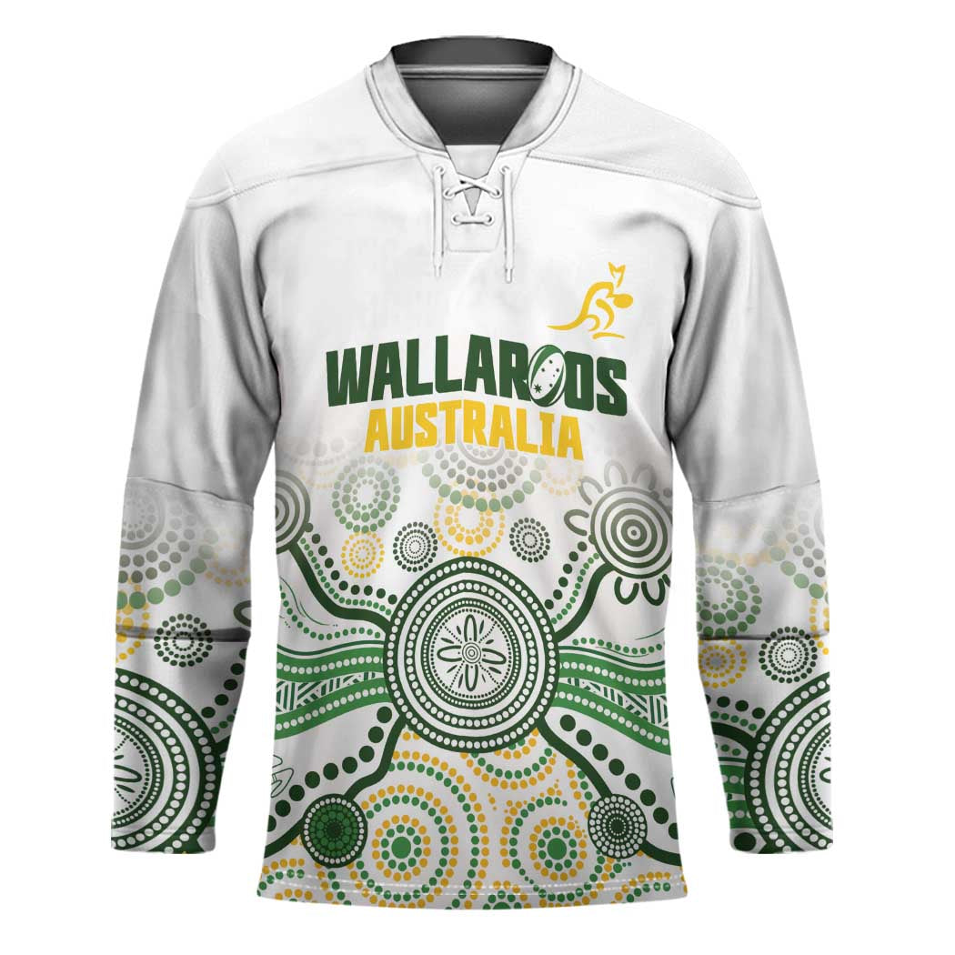 Australia Rugby Custom Hockey Jersey 2025 Wallaroos Indigenous Art - Aussie Hoodie